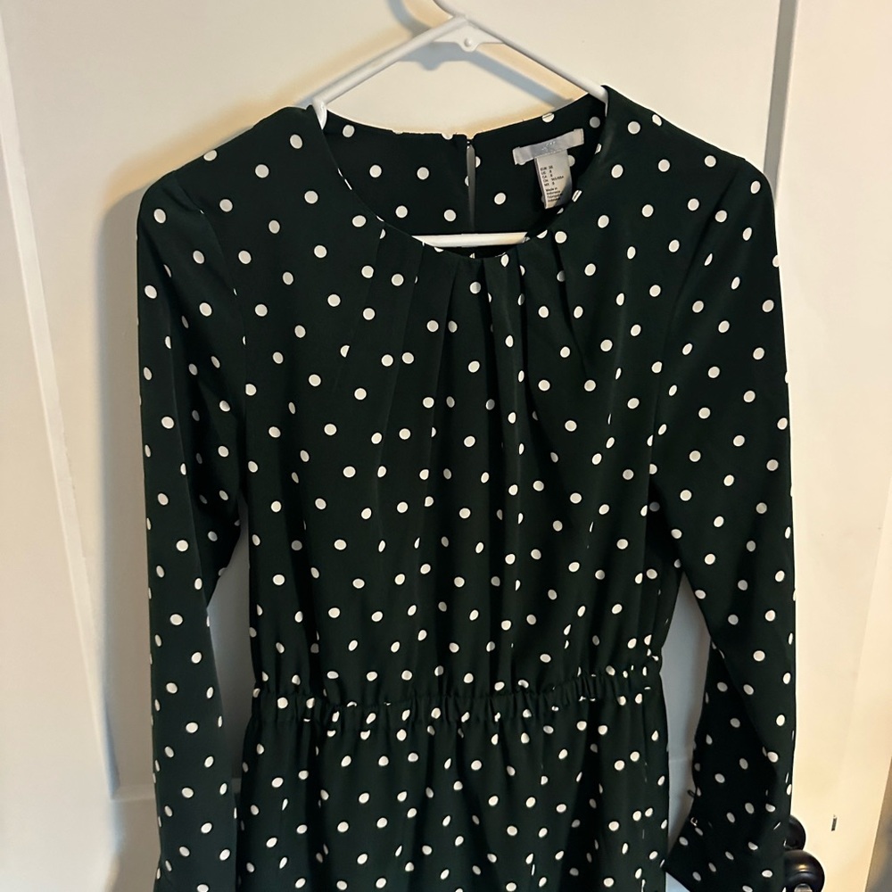 H&M Green Polka Dot Dress